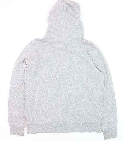 The North Face Men’s Grey Pullover Hoodie M Fleece Cotton Blend