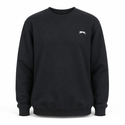 Slazenger Men's Black XL Pullover Sweatshirt Crew Neck Fleece