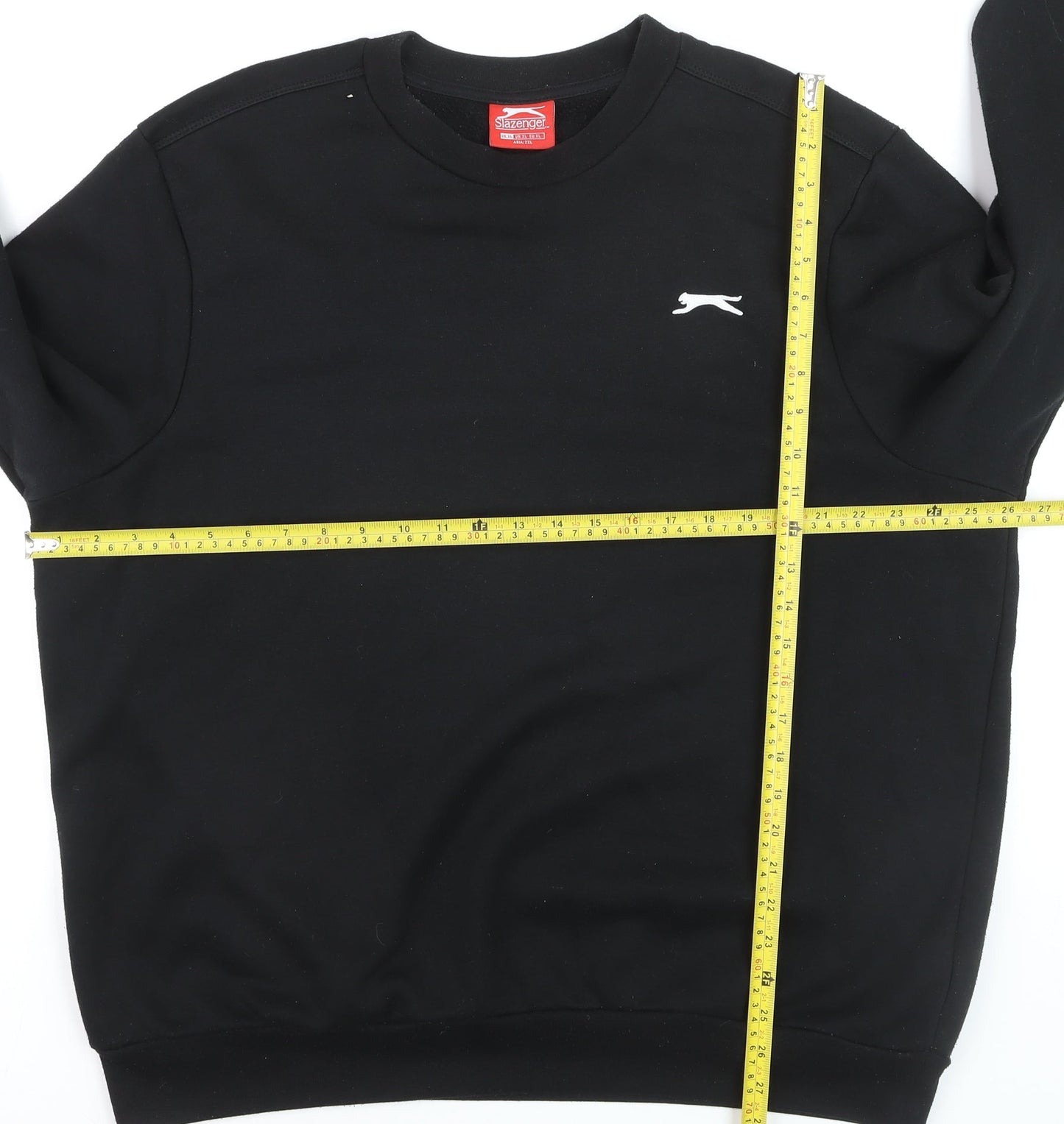 Slazenger Men's Black XL Pullover Sweatshirt Crew Neck Fleece