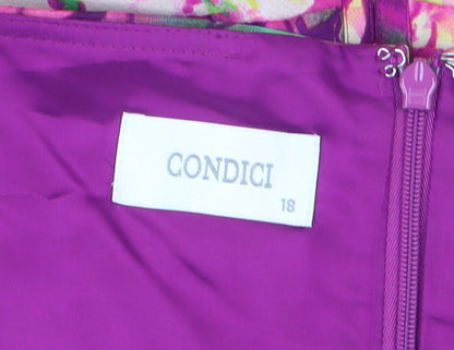 Condici Women’s Multicoloured Size 18 Bodycon Knee Length Dress