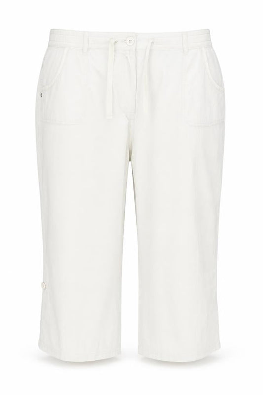 BHS Women’s Beige Cotton Blend Capri Trousers Size 18