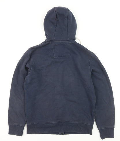 Crew Clothing Company Men's Blue Full Zip Hoodie Size S