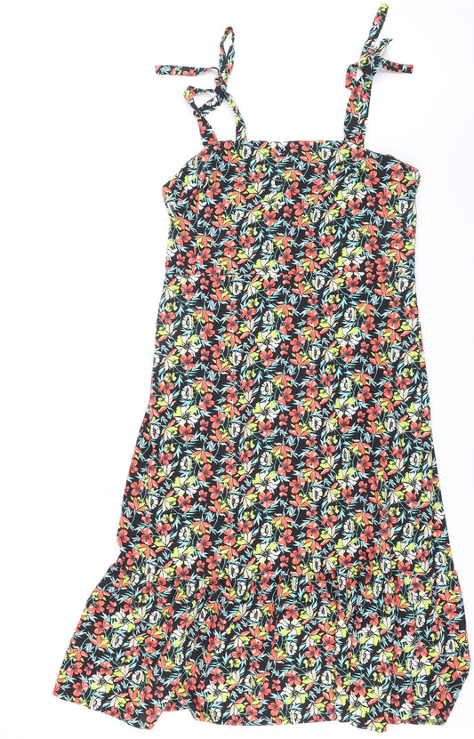 Dunnes Women’s Multicoloured Floral Strappy Midi Slip Dress Size 16