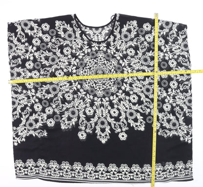 St. Bernard for Dunnes Women’s Black Floral Tunic Blouse Size L