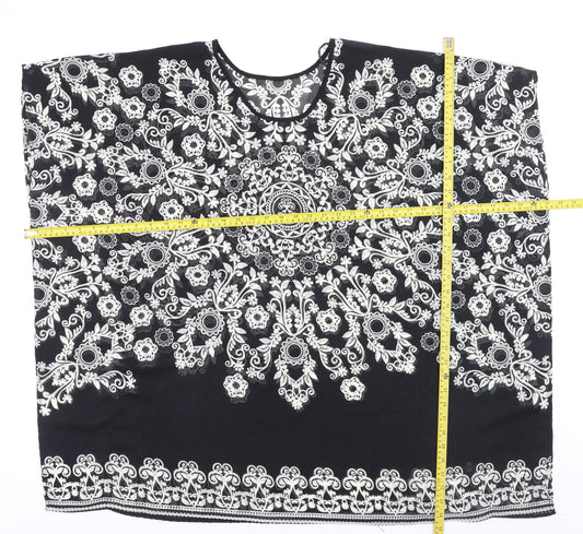 St. Bernard for Dunnes Women’s Black Floral Tunic Blouse Size L