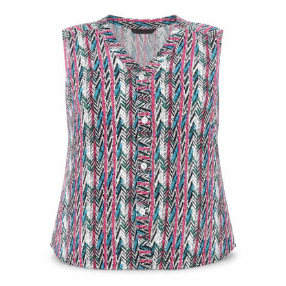 Dunnes Women's Multicoloured Viscose Sleeveless Blouse Size 16