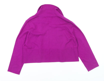 Gallery Women’s Purple Cropped Blazer Jacket Size Large UK 14