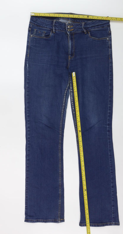 Dunnes Stores Women's Blue Bootcut Jeans Size 14 Regular Denim