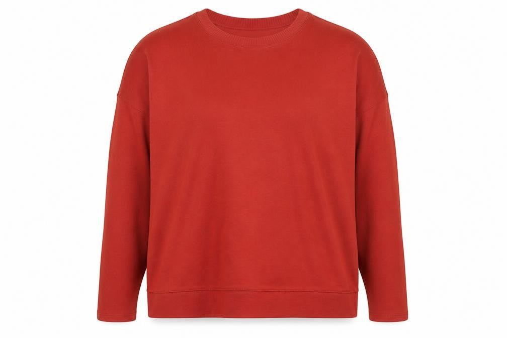 Lucky Brand Women's Red Cotton Modal Crew Neck Pullover Jumper XL