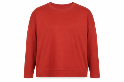 Lucky Brand Women's Red Cotton Modal Crew Neck Pullover Jumper XL