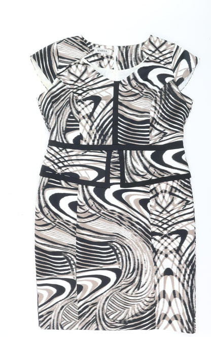 Izabella Womens Multicoloured Size 20 Sheath Knee Length Dress