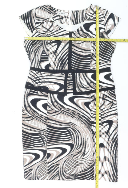 Izabella Womens Multicoloured Size 20 Sheath Knee Length Dress