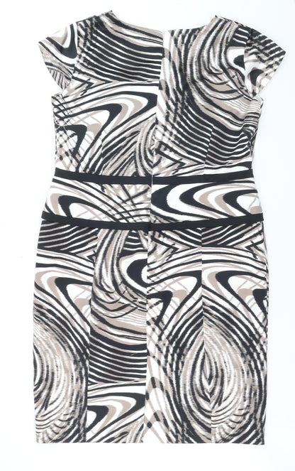 Izabella Womens Multicoloured Size 20 Sheath Knee Length Dress