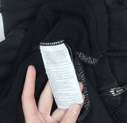 Nike Men's Black Full Zip Hoodie Size M Cotton Sportswear