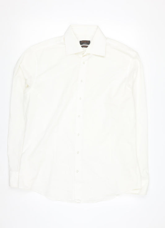 Conran Luxury Collection Men's White 16 Collar Contemporary Fit Shirt