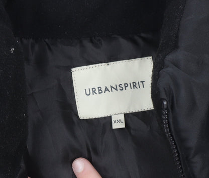 Urban Spirit Men's Black 2XL Puffer Waistcoat Gilet
