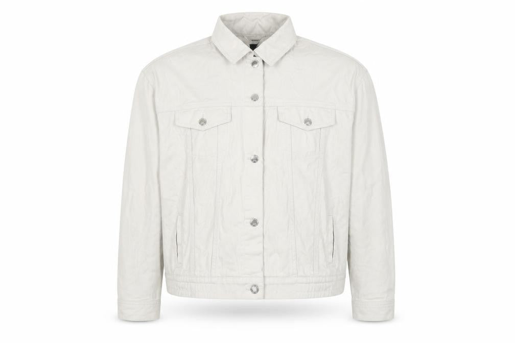 ONLY Carmakoma Beige Men's 2XL Cotton Denim Casual Jacket