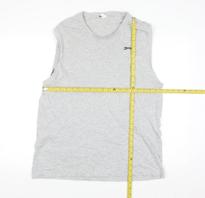 Slazenger Men's Grey Sleeveless Cotton Viscose Athletic Top XL