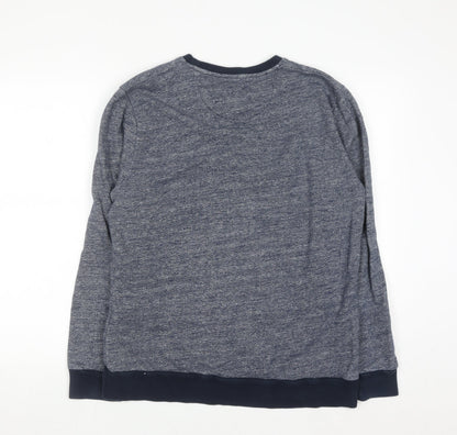 Henri Lloyd Men’s Blue Crew Neck Sailing Logo Sweatshirt Size L