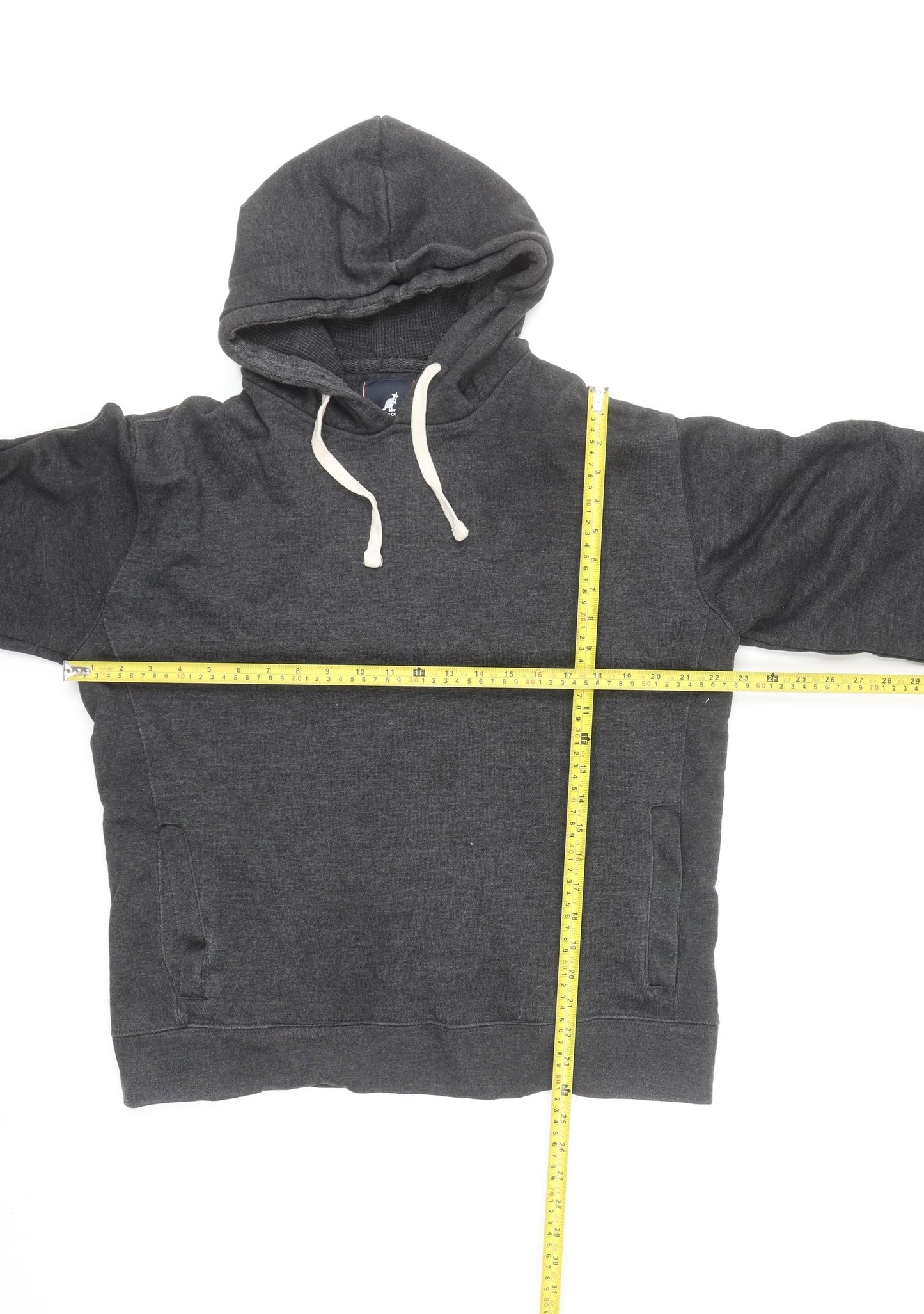 Kangol Men's Grey Pullover Hoodie L Cotton Blend