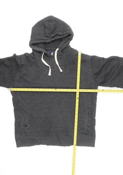 Kangol Men's Grey Pullover Hoodie L Cotton Blend