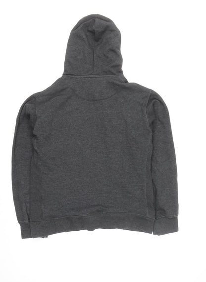 Kangol Men's Grey Pullover Hoodie L Cotton Blend