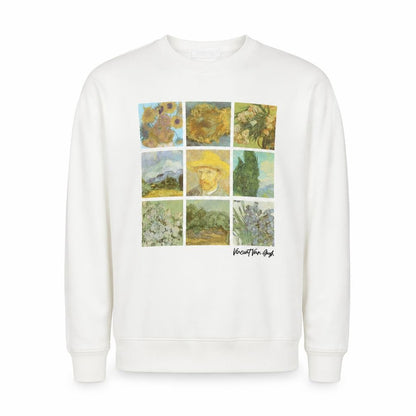 Primark Men’s White Vincent Van Gogh Art Graphic Pullover Sweatshirt XS