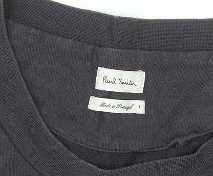 Paul Smith Men's Black HAUS Logo Sweatshirt Size L Pullover