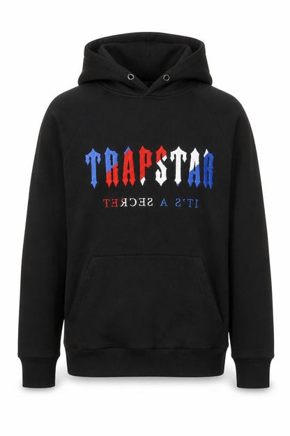 Trapstar Men's Black Pullover Hoodie S Embroidered Logo Streetwear