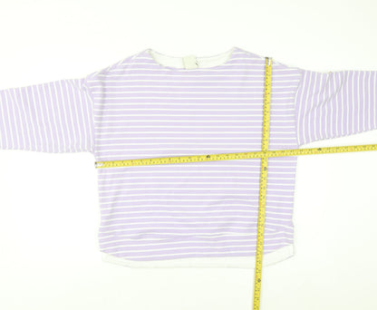Trespass Women’s Lilac Striped Pullover Sweatshirt UK 12 Medium