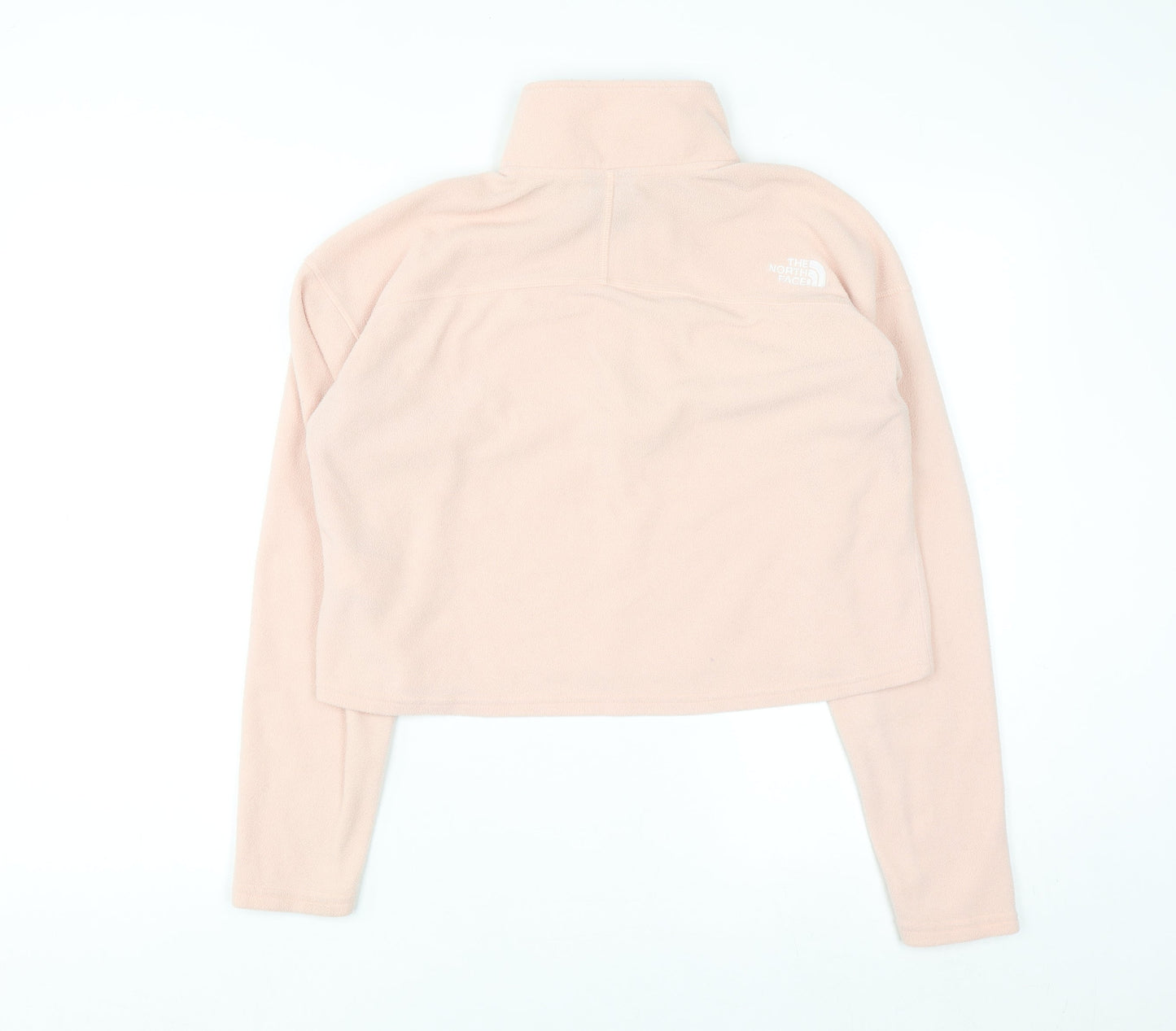 The North Face Womens Pink 1/4 Zip Fleece Pullover Sweatshirt M