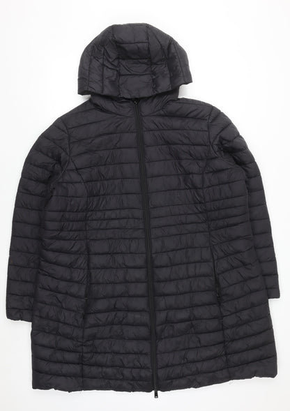 Dunnes Stores Men Black 2XL Hooded Puffer Coat Lightweight