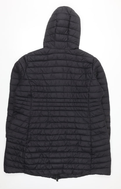 Dunnes Stores Men Black 2XL Hooded Puffer Coat Lightweight