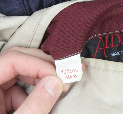 Aldor Men's Blue Reversible Bomber Jacket Size 40 Full Zip