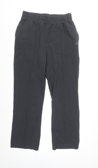 4TH ARQ Men's Black Regular Fit Stretch Trousers L