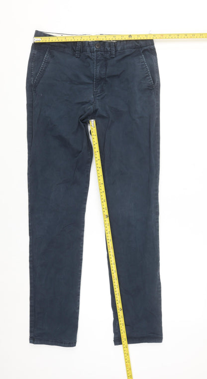 Jack & Jones Men's Blue Regular Fit Chino Trousers 30W 32L