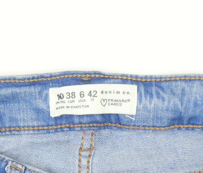 Primark Women Blue Distressed Skinny Jeans Size 10