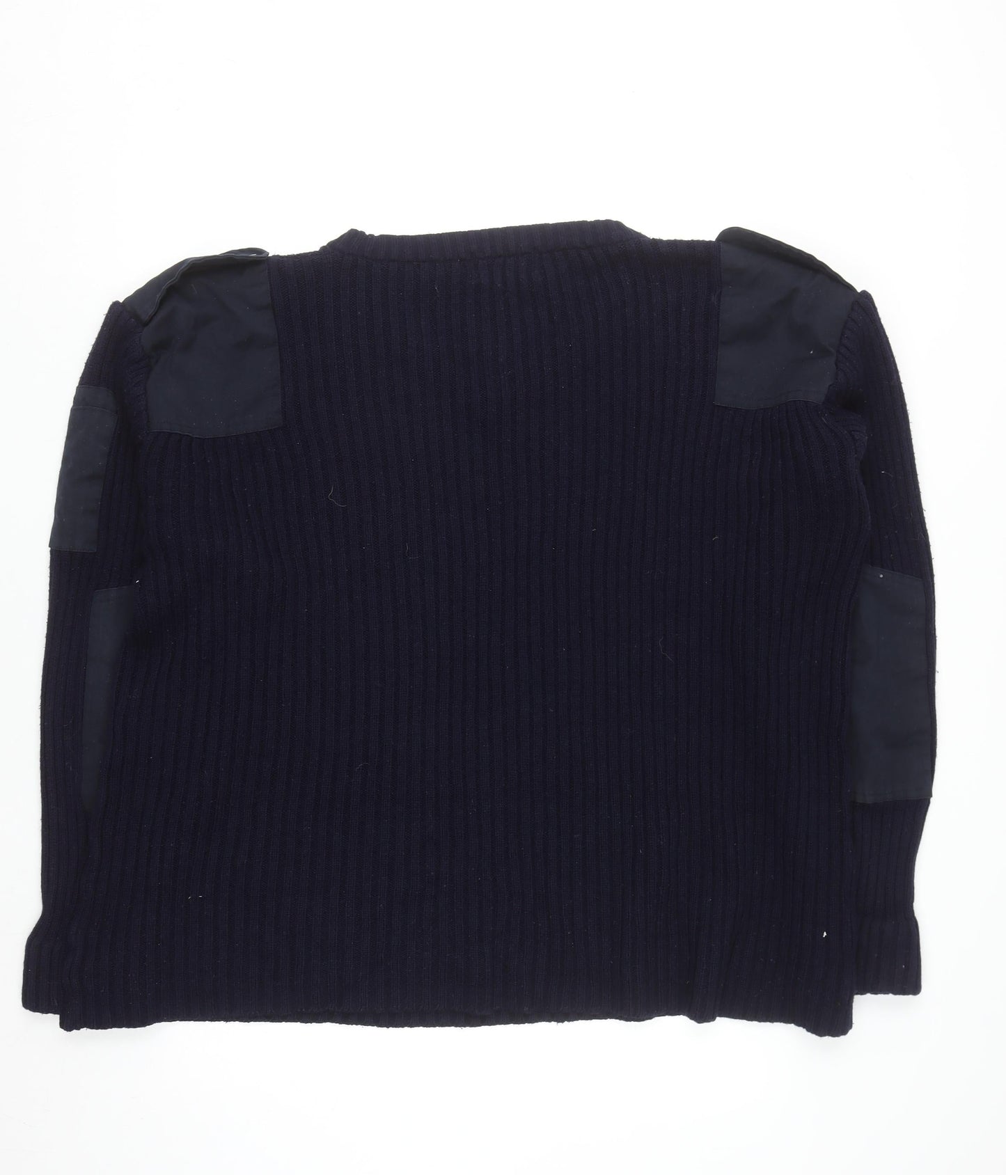 Fastrack Mens Blue 2XL V-Neck Chunky Knit Pullover Jumper