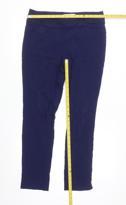 Kelly & Grace Women's Blue Slim Fit Stretch Trousers Size 12