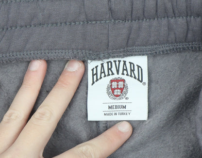 Harvard Men's Grey Jogger Sweatpants Medium Fleece Activewear Trousers