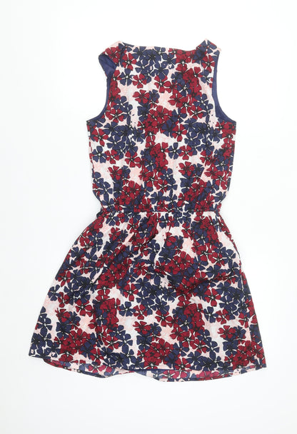 Diesel Womens Multicoloured Floral A-Line Sleeveless Short Dress S