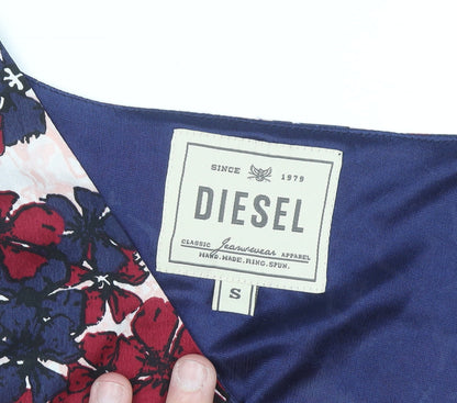 Diesel Womens Multicoloured Floral A-Line Sleeveless Short Dress S
