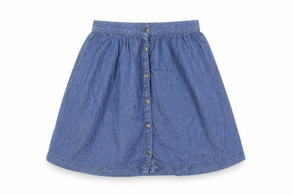 New Look Women’s Blue Denim A-Line Button Skirt UK 10