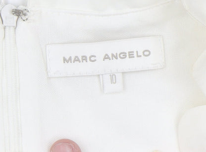 Marc Angelo Women Ivory Lace Sleeveless Blouse Size 10