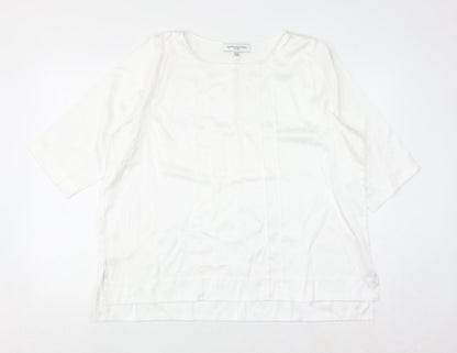 Carolyn Donnelly The Edit Women's White 3/4 Sleeve Viscose Blouse Size 18
