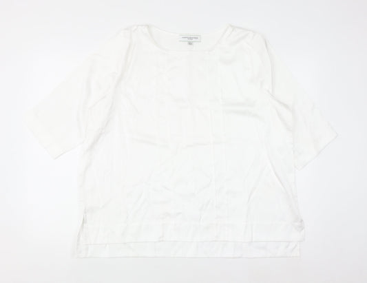 Carolyn Donnelly The Edit Women's White 3/4 Sleeve Viscose Blouse Size 18