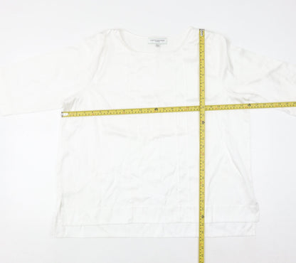 Carolyn Donnelly The Edit Women's White 3/4 Sleeve Viscose Blouse Size 18