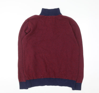 6th Sense Men’s Red Knit 1/2 Zip Cotton Sweatshirt XXL