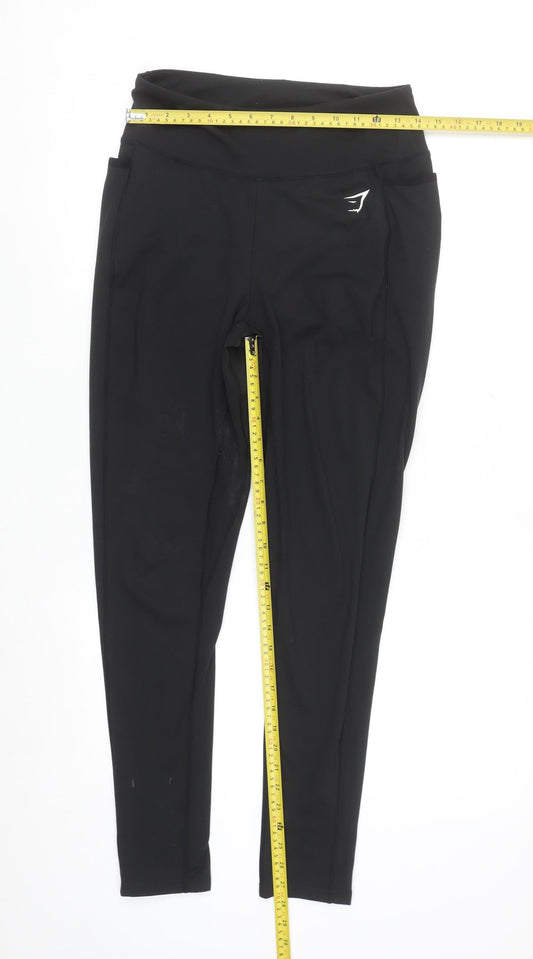 Gymshark Womens Black Slim Fit Ankle Leggings Size M