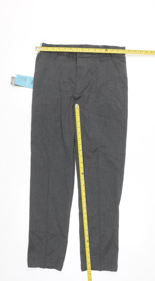 Dunnes Stores Women's Grey Stretch Straight Leg Trousers Size 12